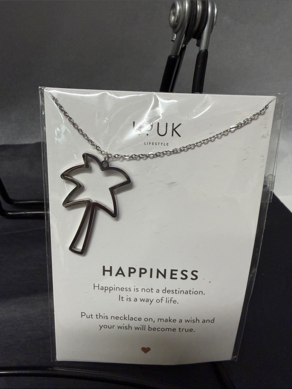 Lifestyle Silver Palm Tree Pendant Necklace - Happiness Collection